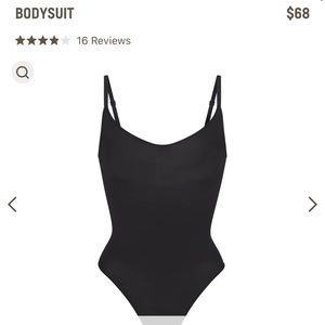 Skims Black Bodysuit with Snaps